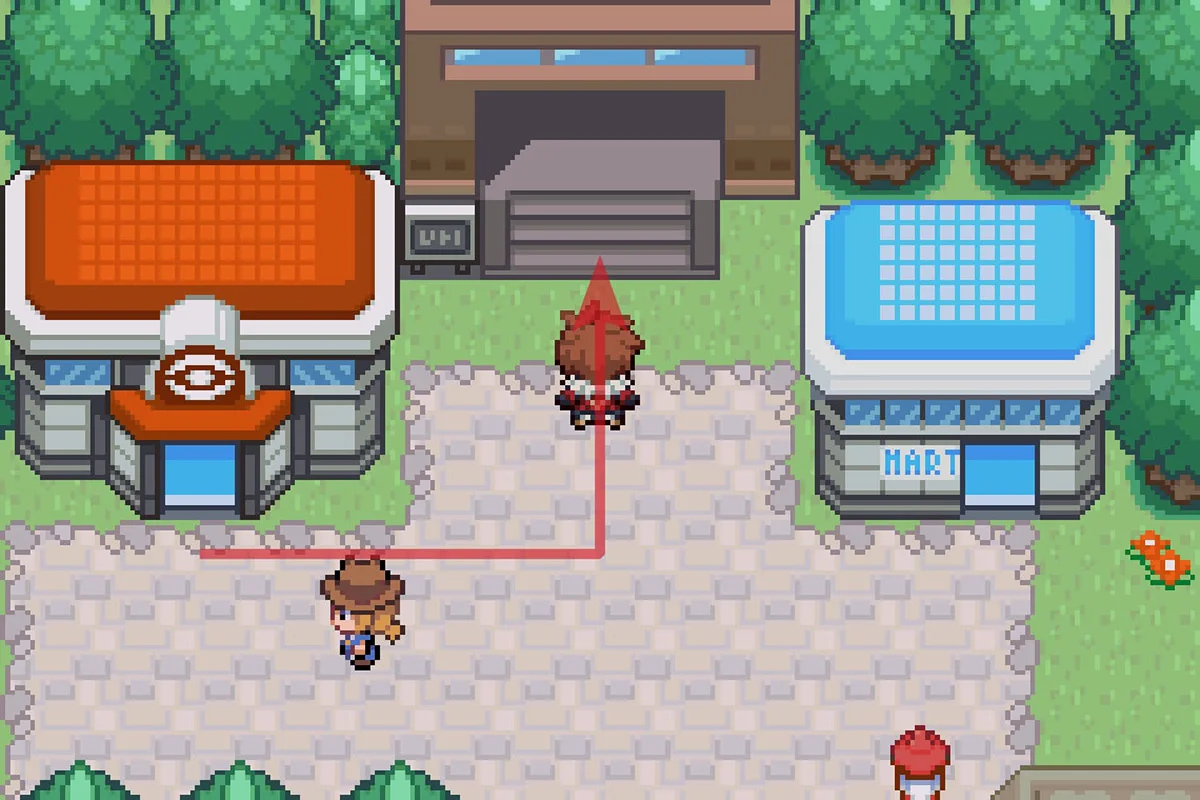 시포트시티의 연결 통로로 들어가는 모습. / Pokémon Unbound