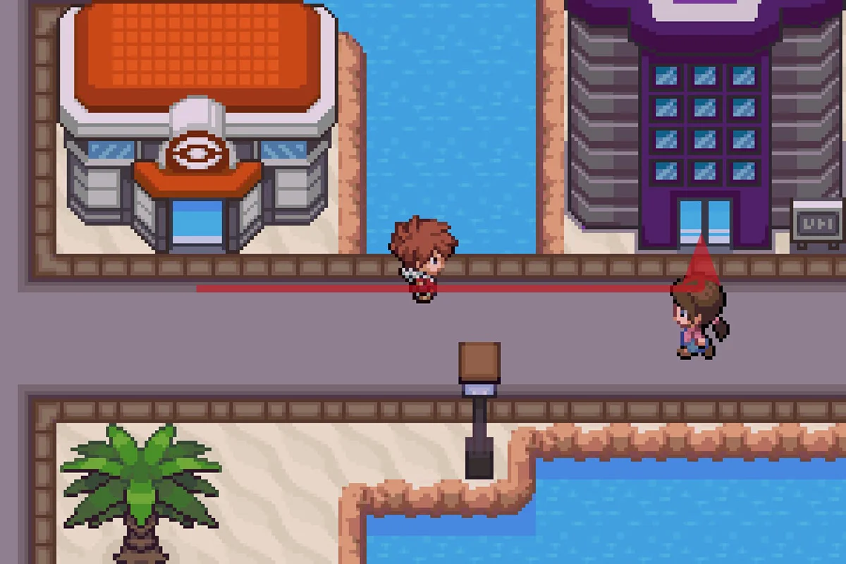 데하라시티 백화점으로 들어가는 모습. / Pokémon Unbound