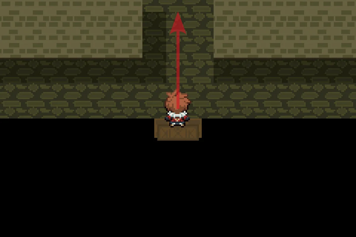 공허의 유적에서 북쪽 경로를 따라가는 모습. / Pokémon Unbound