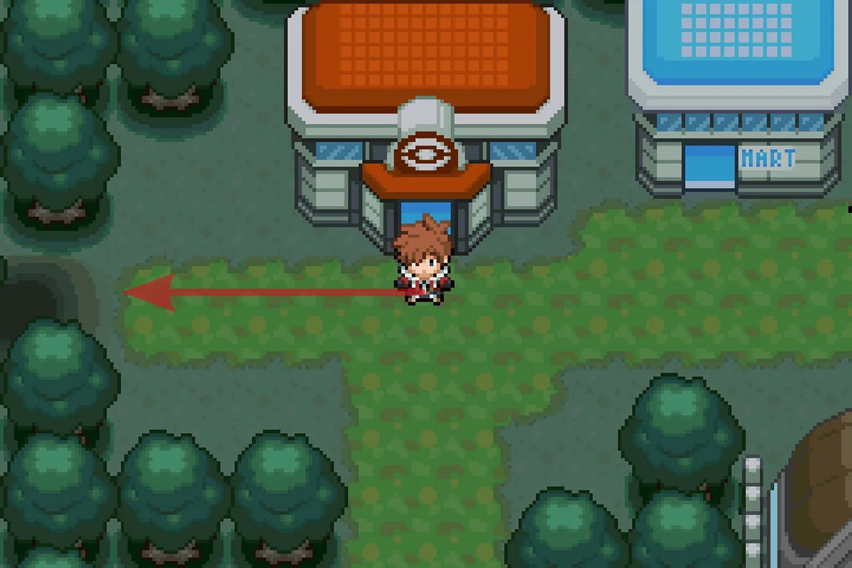 매그놀리아 마을 포켓몬 센터 밖. / Pokémon Unbound