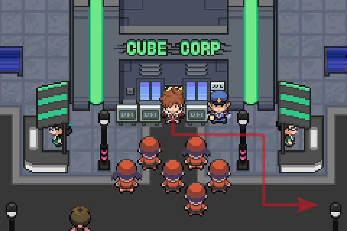 큐브 코프 건물에서 동쪽으로 가는 모습. / Pokémon Unbound