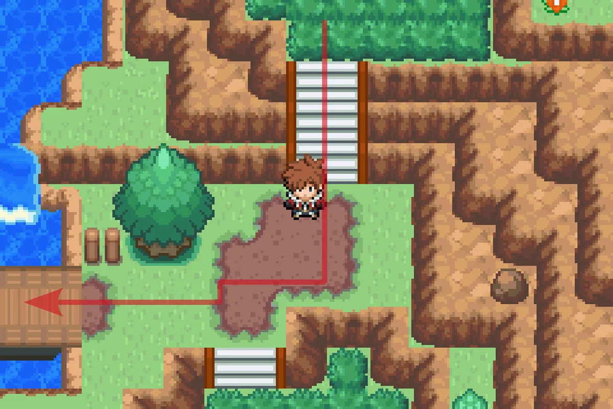 폭포 앞의 다리 건너기 / 포켓몬 언바운드