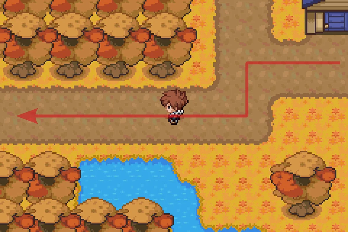 텔 타운을 떠나 가을 숲로 진입 / 포켓몬 언바운드