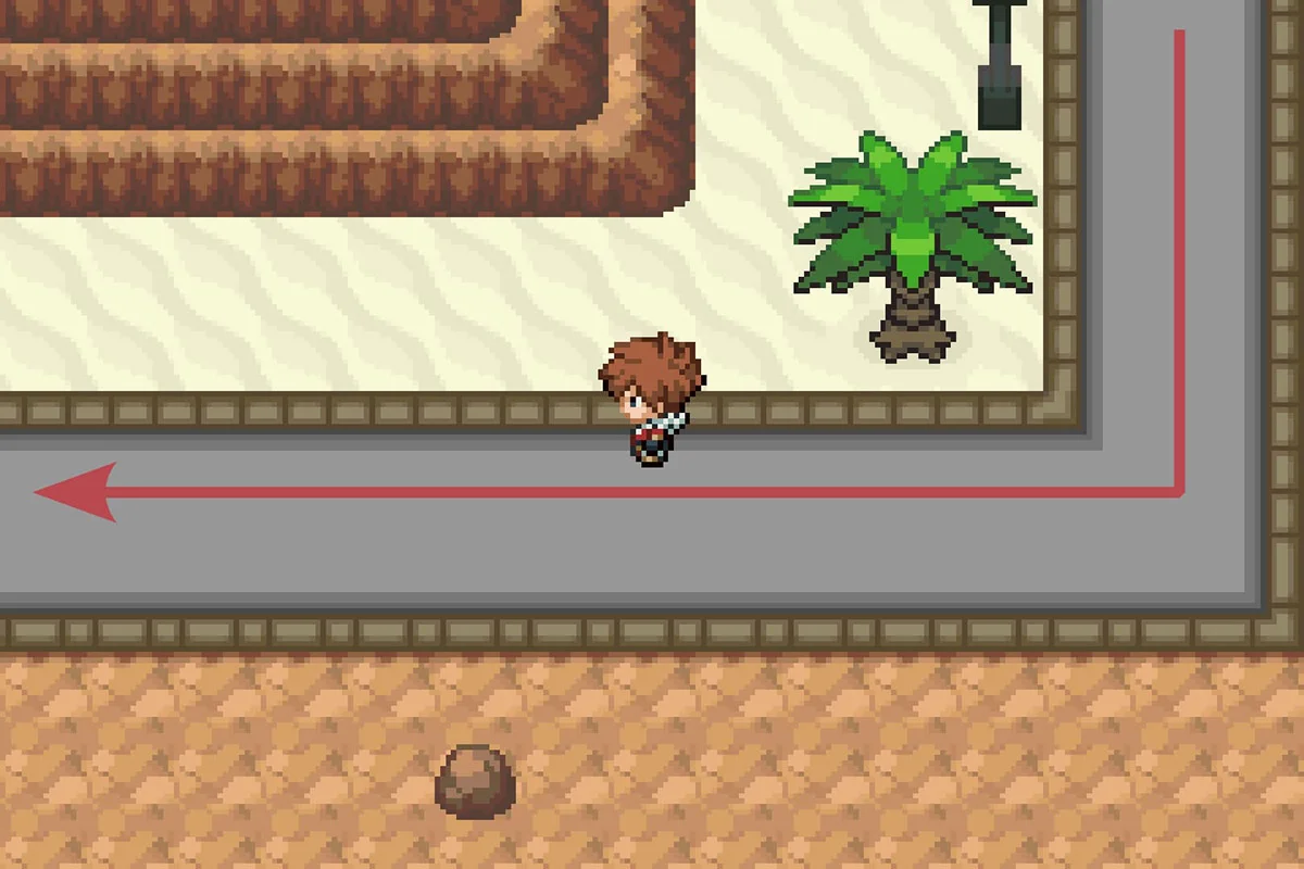 도시를 나가는 길을 따라가는 모습. / Pokémon Unbound