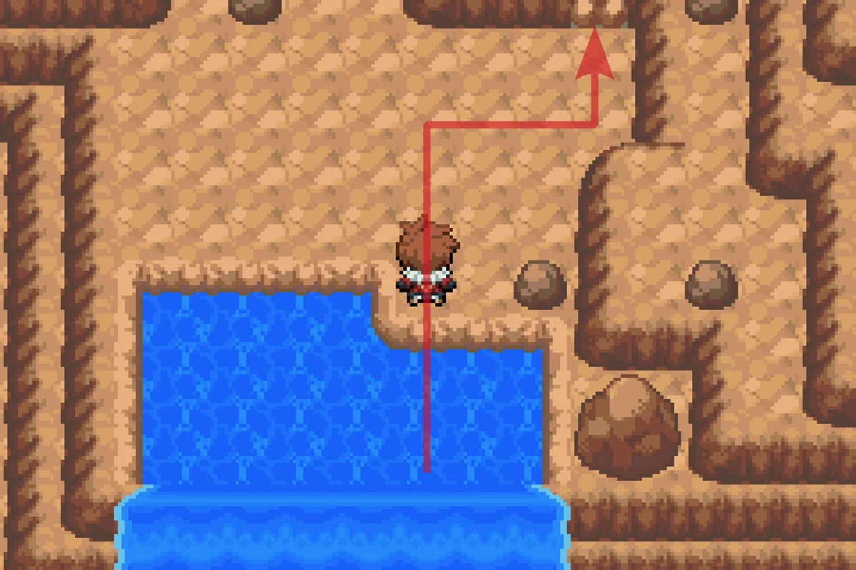 폭포 위쪽 구역. / Pokémon Unbound