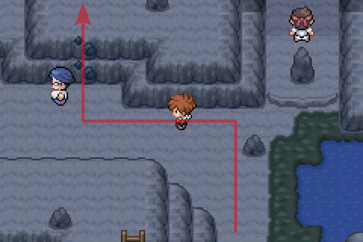 락클라임을 사용하여 더 높은 플랫폼으로 이동 / 포켓몬 언바운드