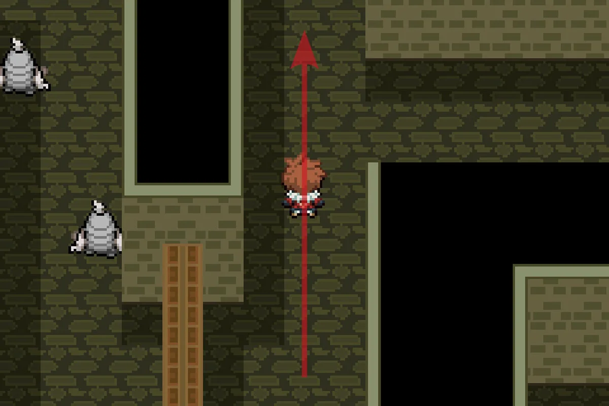 미라몽 경비가 있는 방을 지나가는 모습. / Pokémon Unbound