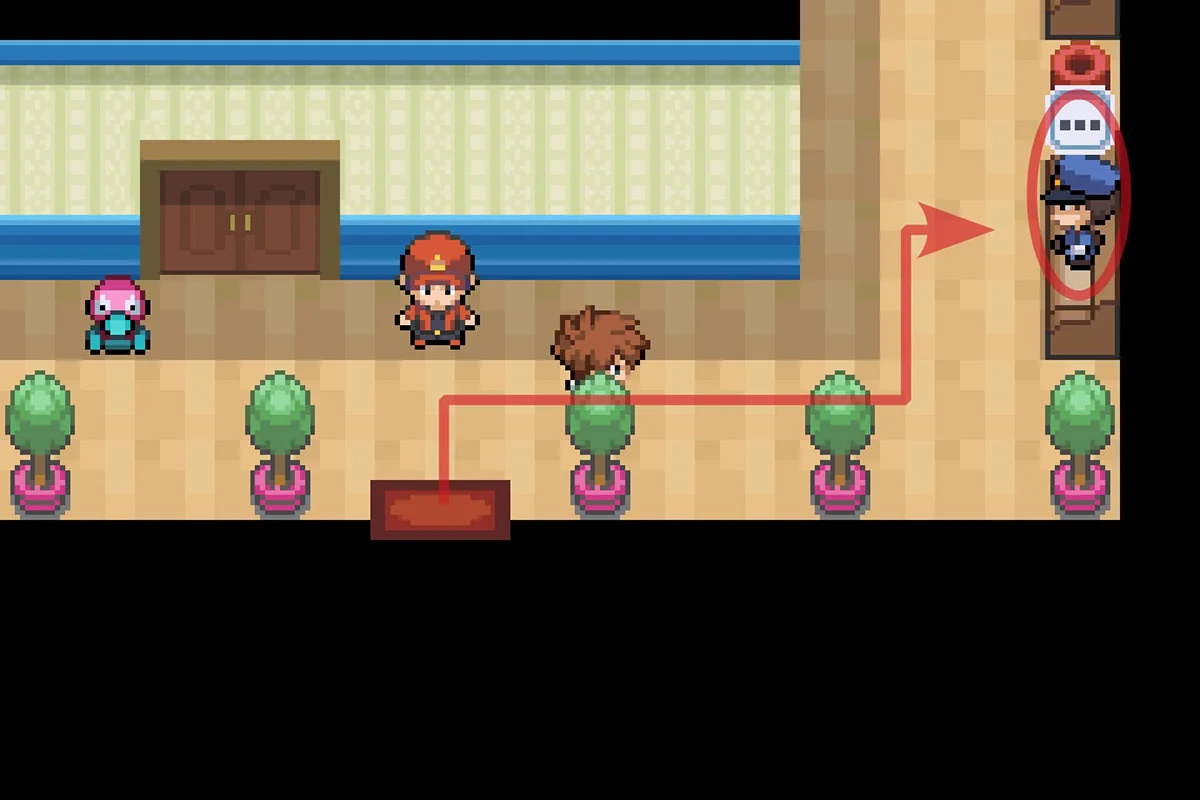 경찰 NPC에게 다가가는 모습. / Pokémon Unbound