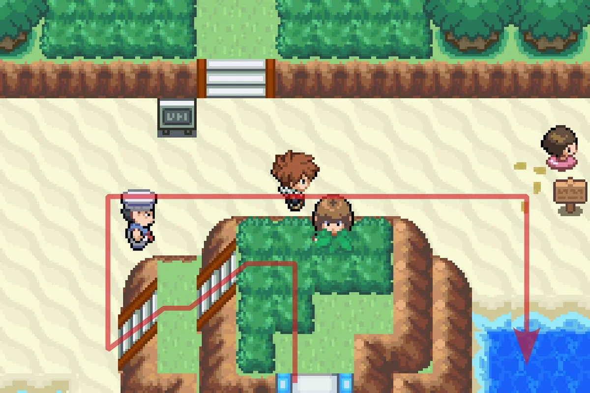 내린 플랫폼을 한 바퀴 도는 모습. / Pokémon Unbound