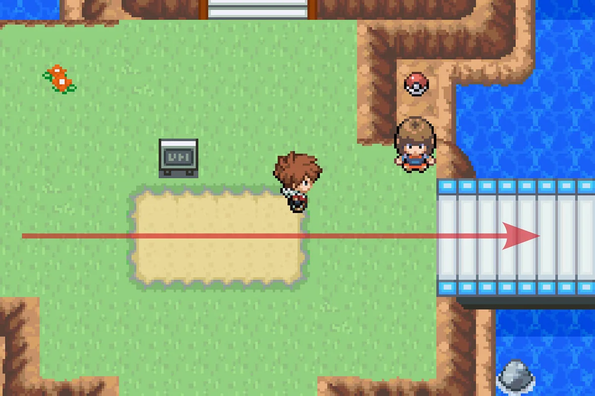 계속 동쪽으로 이동하여 2번도로로 들어서는 모습. / Pokémon Unbound