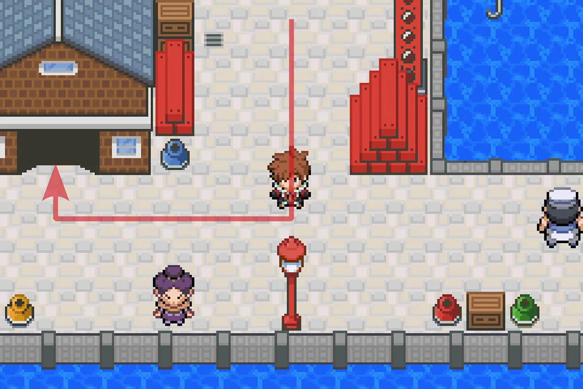 버려진 창고로 들어가는 모습. / Pokémon Unbound