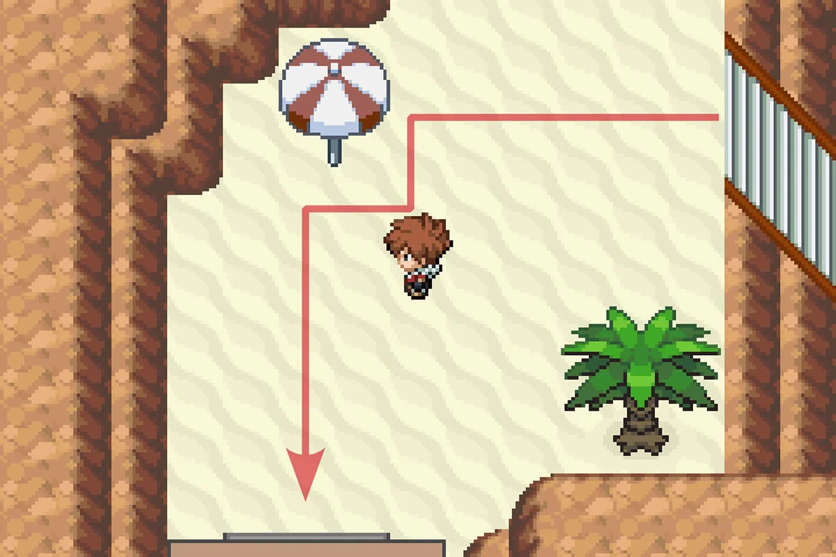 12번도로로 이어지는 연결 통로로 들어가는 모습. / Pokémon Unbound