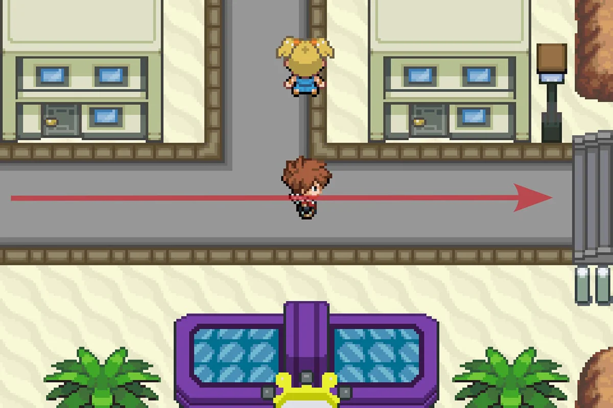 연결 통로로 들어가는 모습. / Pokémon Unbound