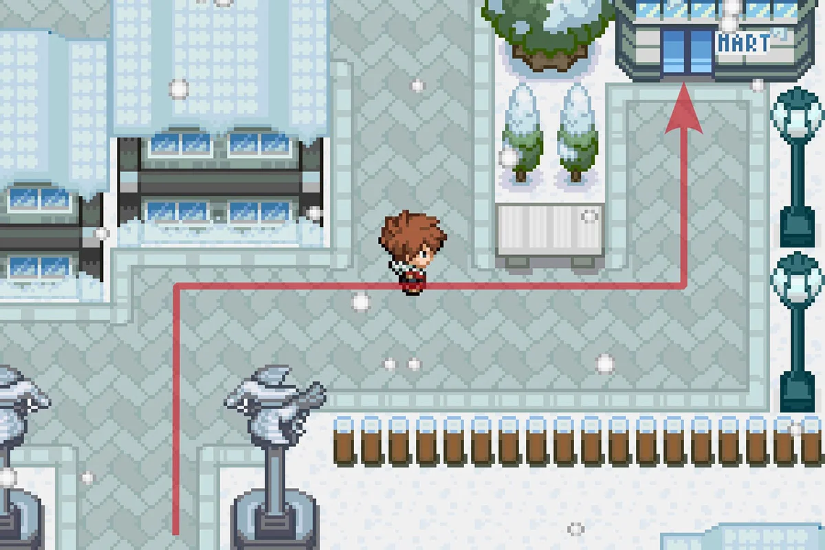 Entering the Poké Mart. / Pokémon Unbound