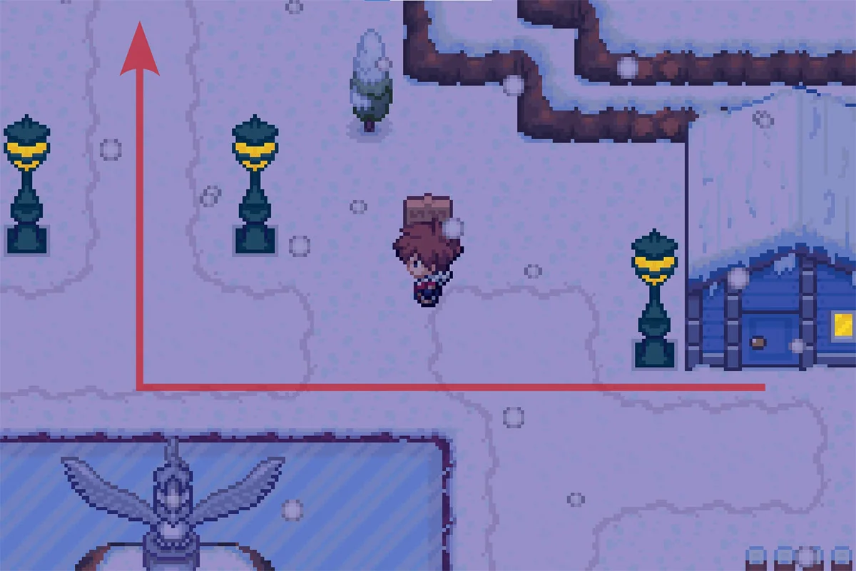 벨린 타운 북쪽 출구로 나가는 모습. / Pokémon Unbound