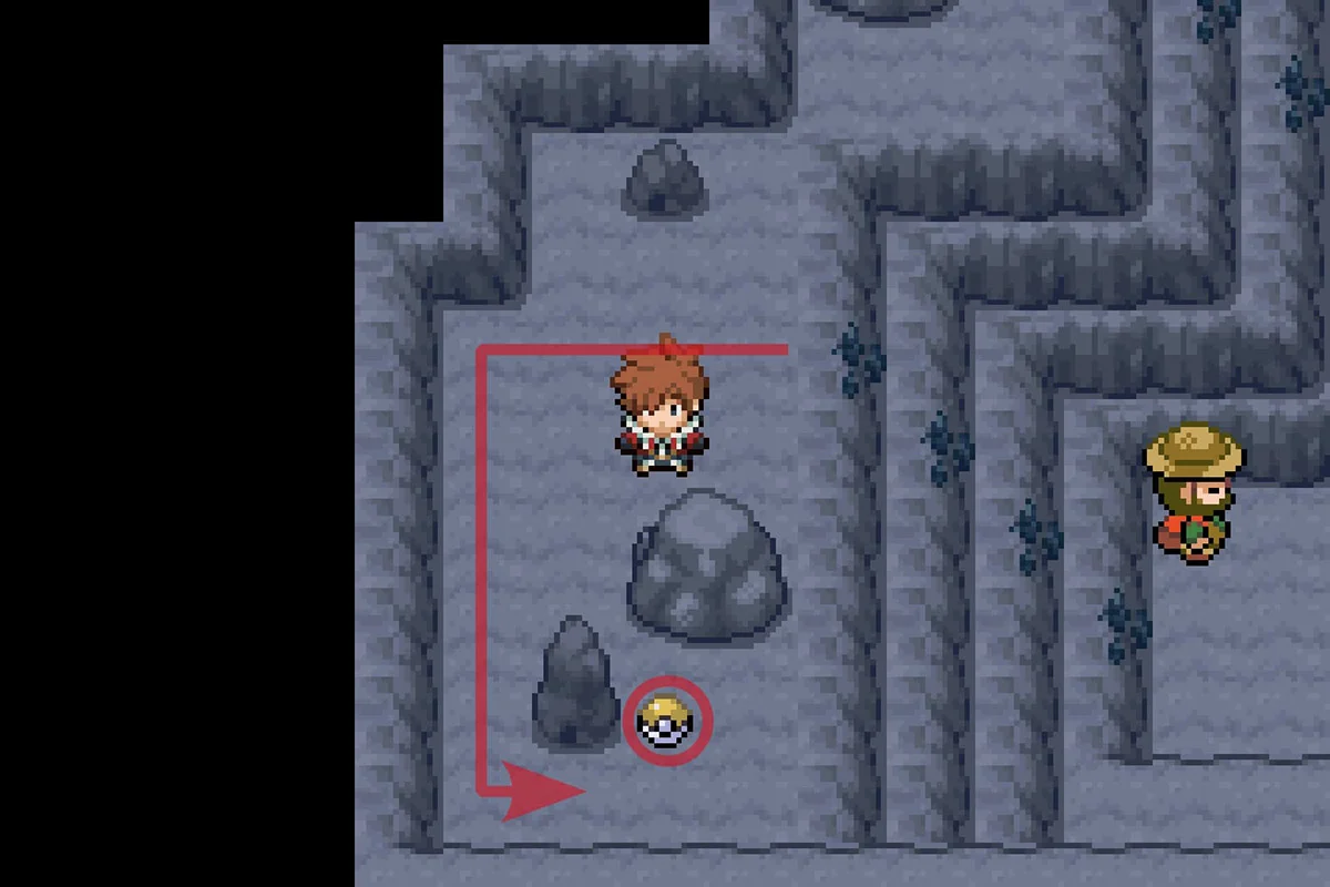 벽 위에서 악의파동 발견 / 포켓몬 언바운드