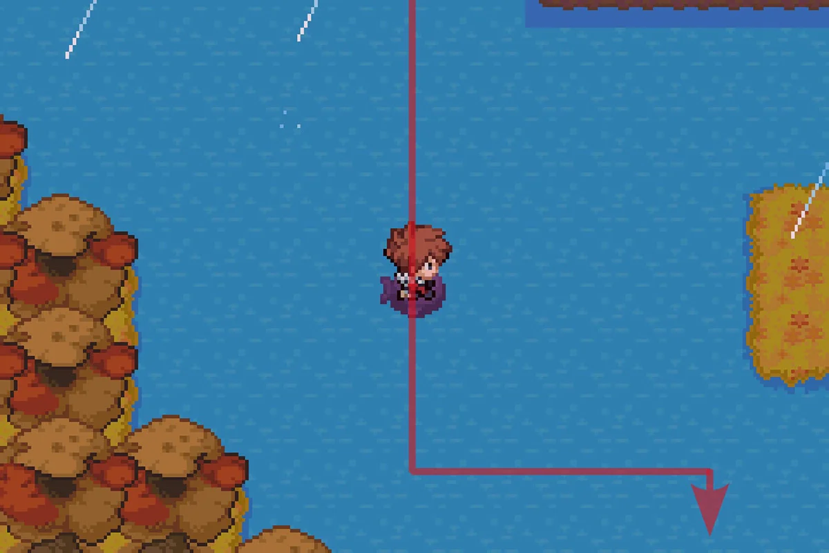 섬의 가장자리를 따라 이동. / Pokémon Unbound