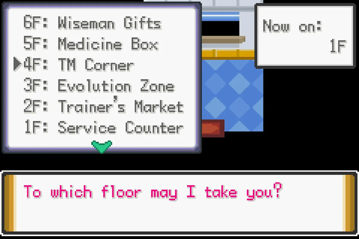 백화점 4층으로 이동 / 포켓몬 언바운드