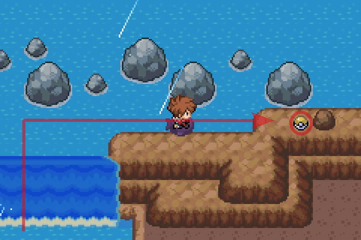 폭포 꼭대기의 사이코키네시스 TM. / Pokémon Unbound