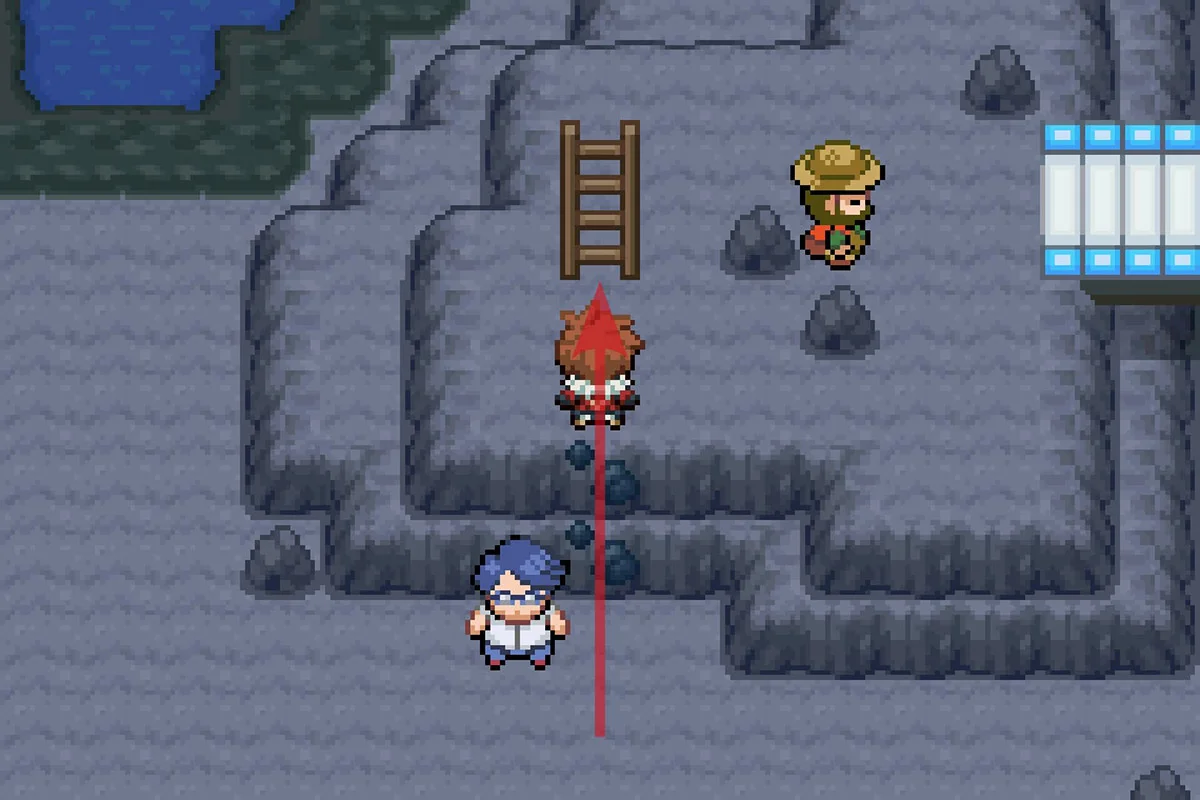 사다리를 타고 위층으로 이동 / 포켓몬 언바운드