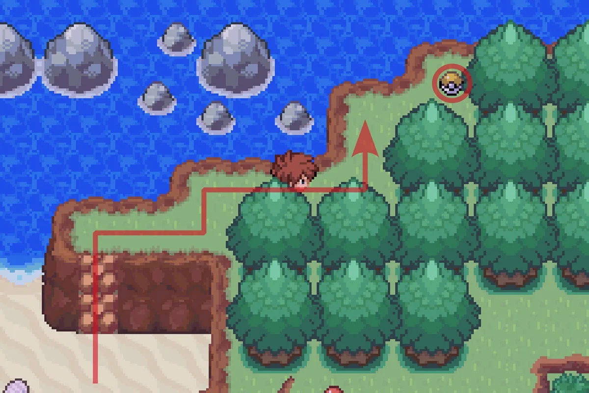 길 끝에 있는 사이코쇼크 기술머신. / Pokémon Unbound