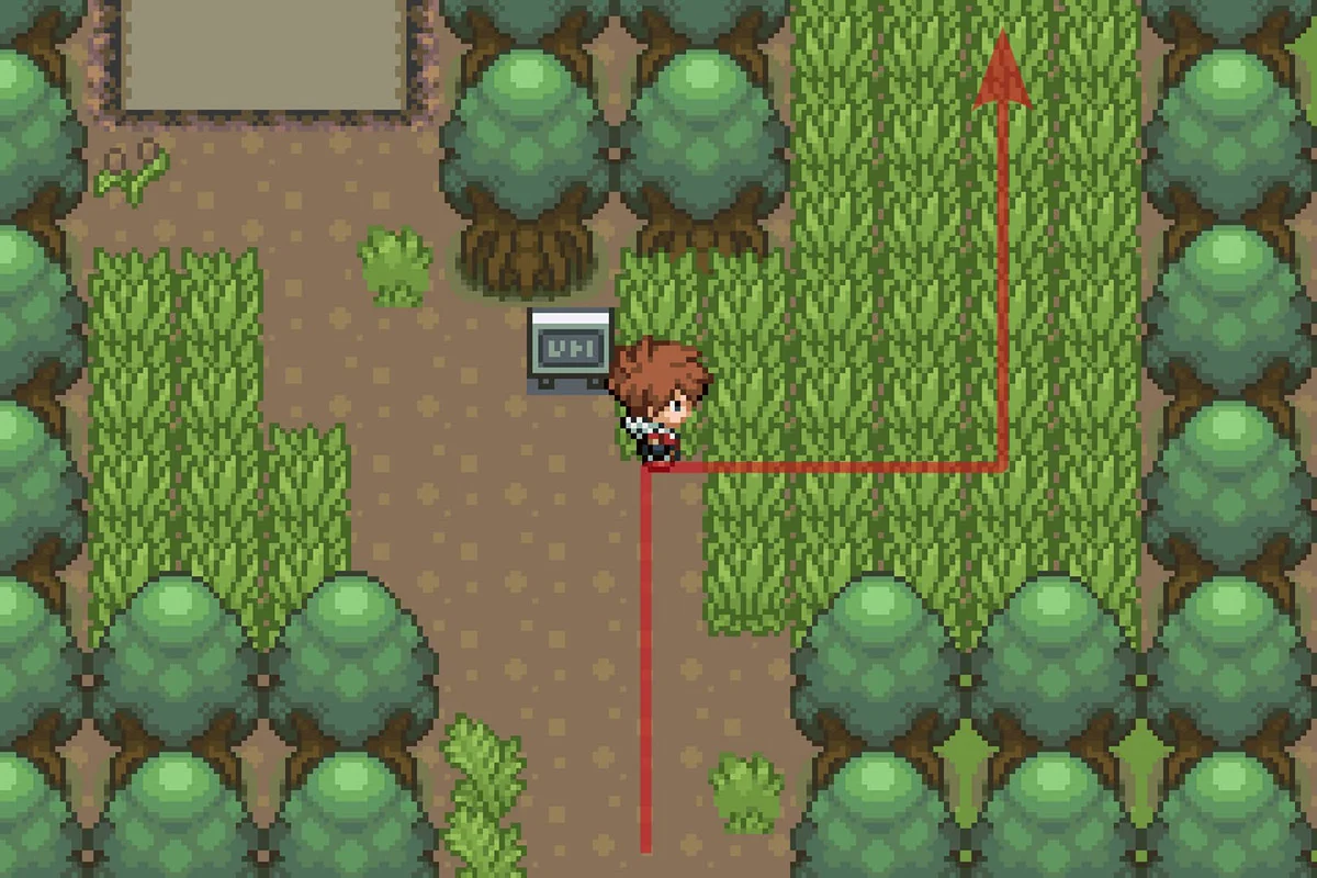 Walking through the tall grass. / Pokémon Unbound
