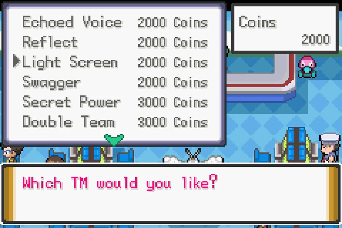 Buying Light Screen for 2,000 Coins. / Pokémon Unbound