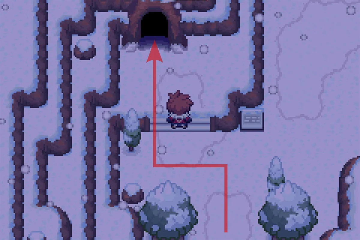 고드름동굴로 들어가는 모습. / Pokémon Unbound