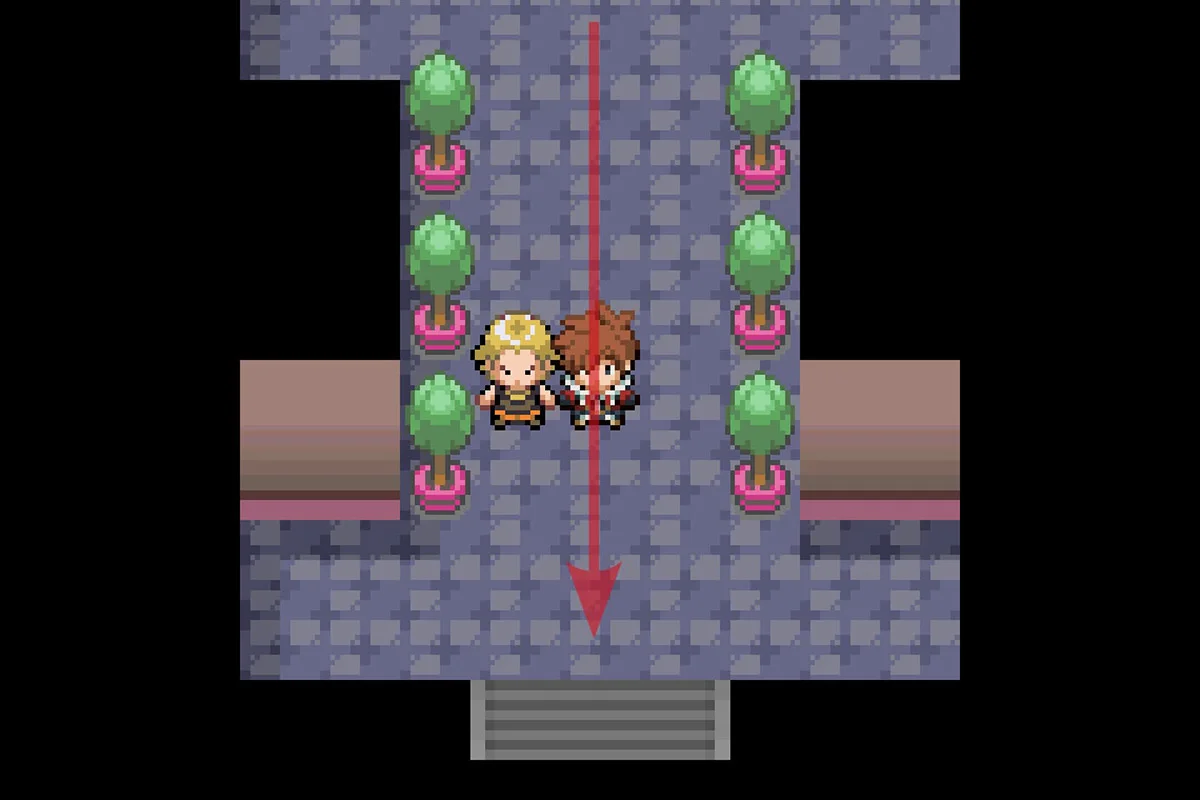 연결 통로를 나가는 모습. / Pokémon Unbound