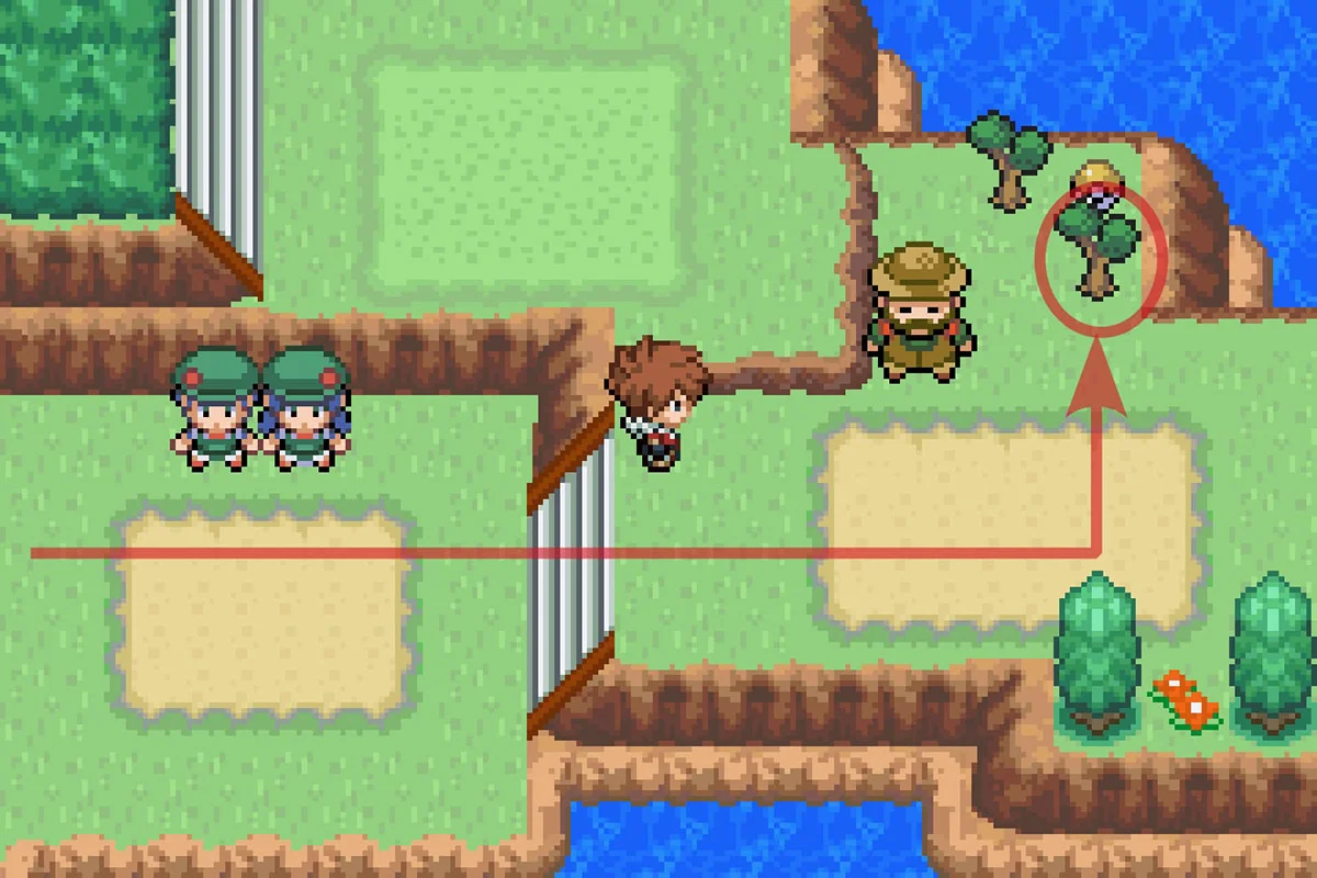 돌림노래 기술머신을 찾는 모습. / Pokémon Unbound