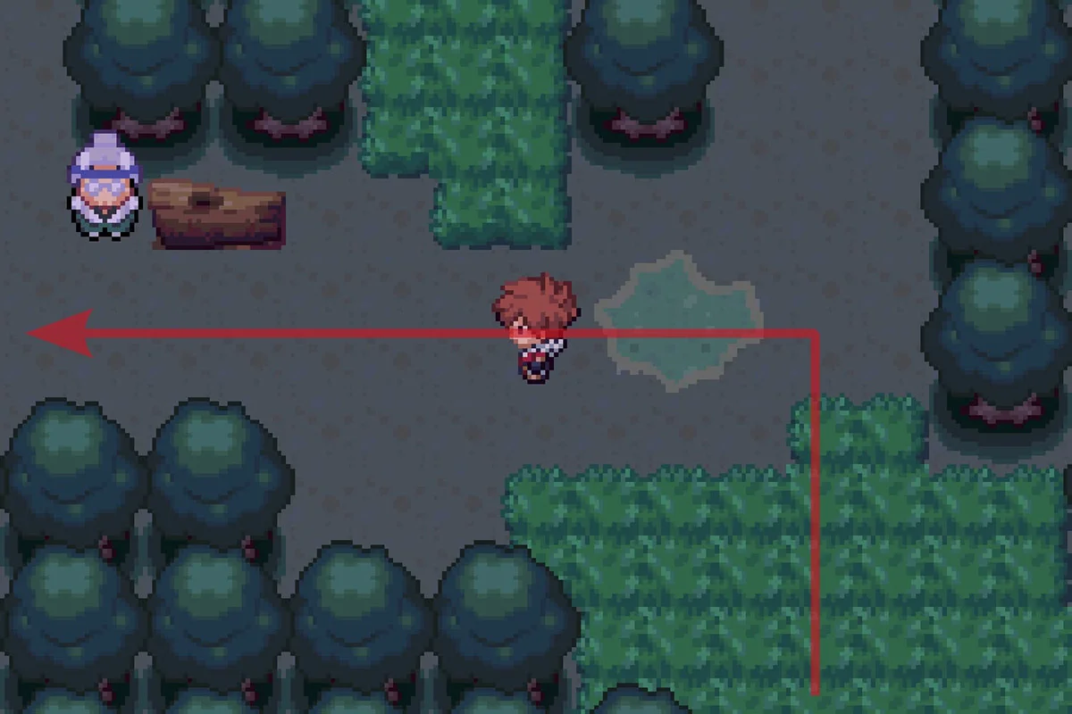 첫 번째 갈림길에서 서쪽으로 이동하여 길 따라가기 / 포켓몬 언바운드