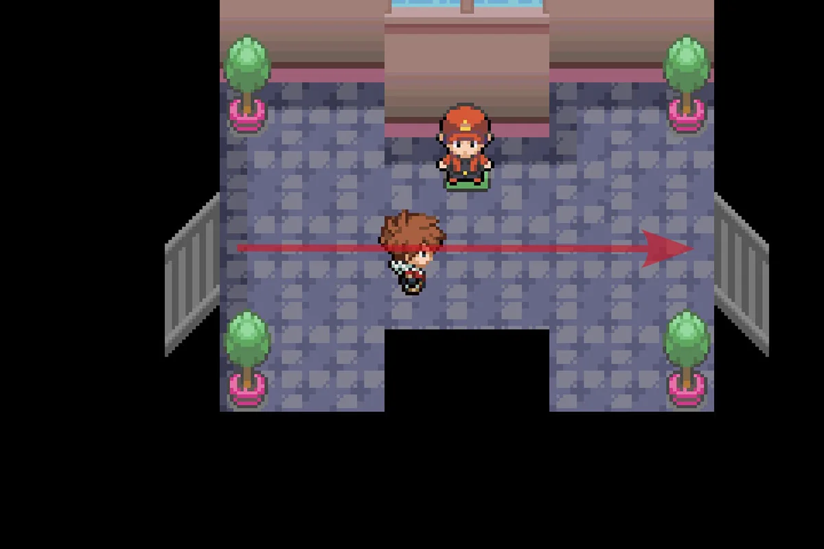 연결 통로를 나가기 위해 동쪽으로 가는 모습. / Pokémon Unbound