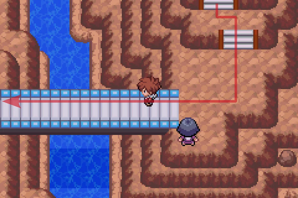 Crossing the bridge to go West. / Pokémon Unbound