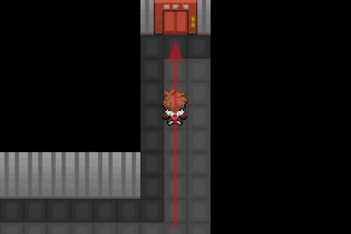 엘리베이터로 들어가는 모습. / Pokémon Unbound