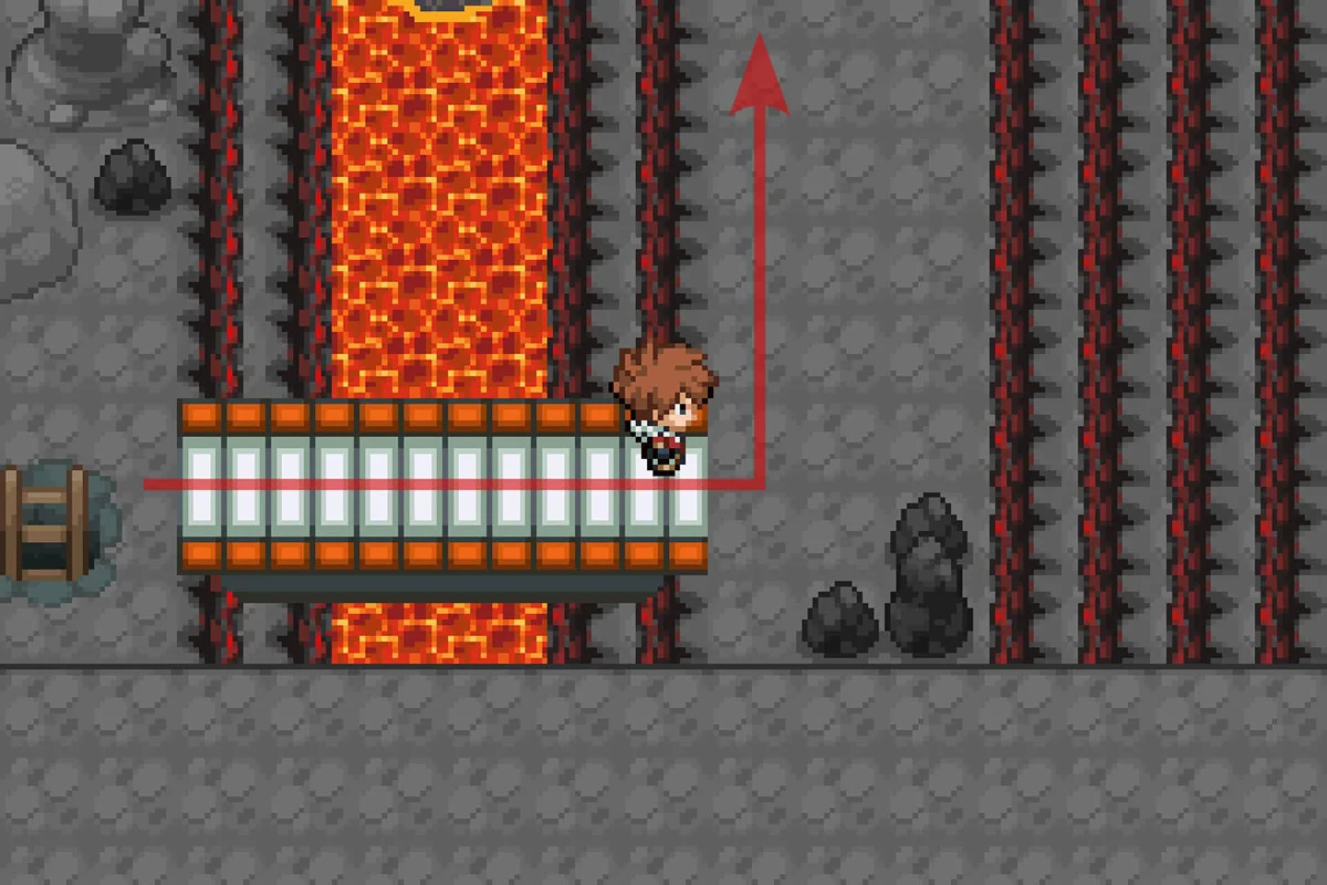 Following the only available path. / Pokémon Unbound