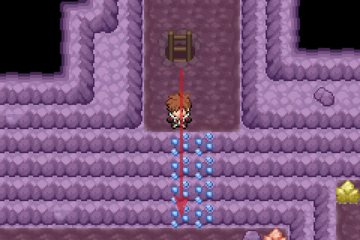 Scaling the wall using Rock Climb. / Pokémon Unbound