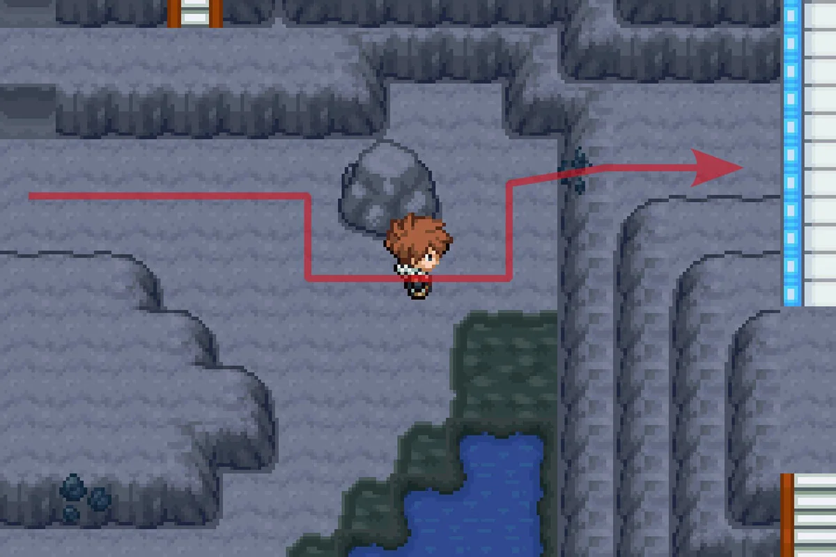 락클라임을 사용하여 작은 벽 오르기 / 포켓몬 언바운드