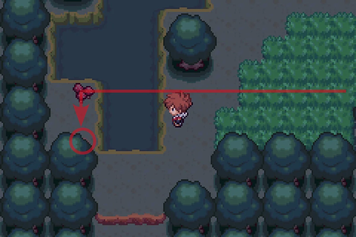 강 건너편에 숨겨진 기술머신 시저크로스 / 포켓몬 언바운드