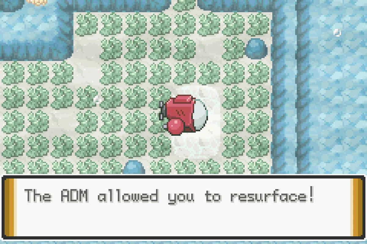 가능할 때 물에서 나오는 모습. / Pokémon Unbound