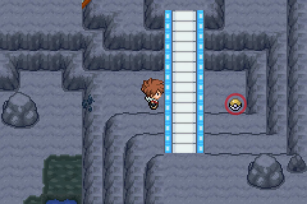 길 끝에서 기술머신 스톤샤워 발견 / 포켓몬 언바운드