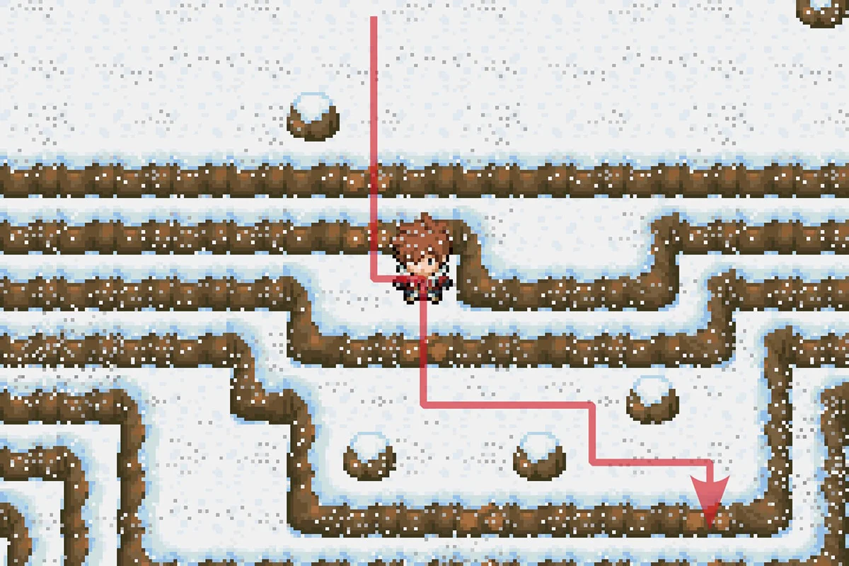 Using Rock Climb to go down. / Pokémon Unbound