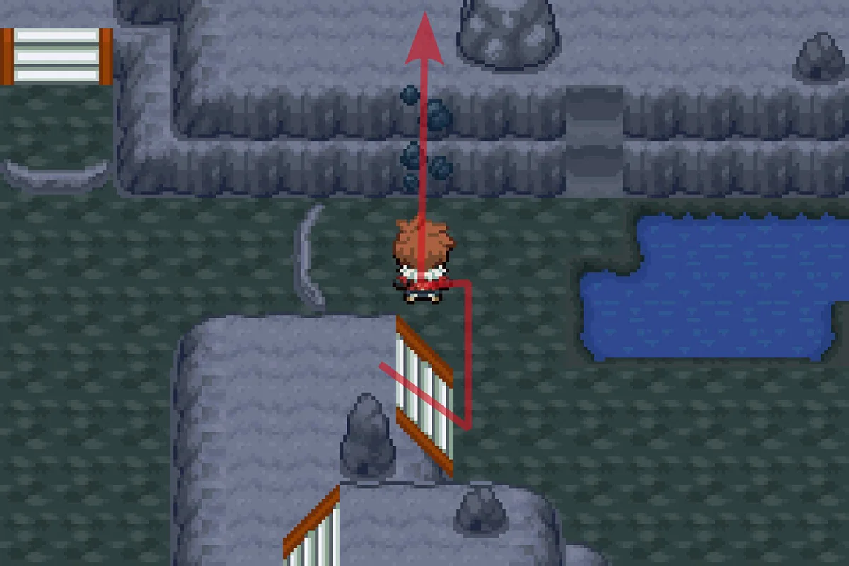 Using Rock Climb to scale the North wall. / Pokémon Unbound