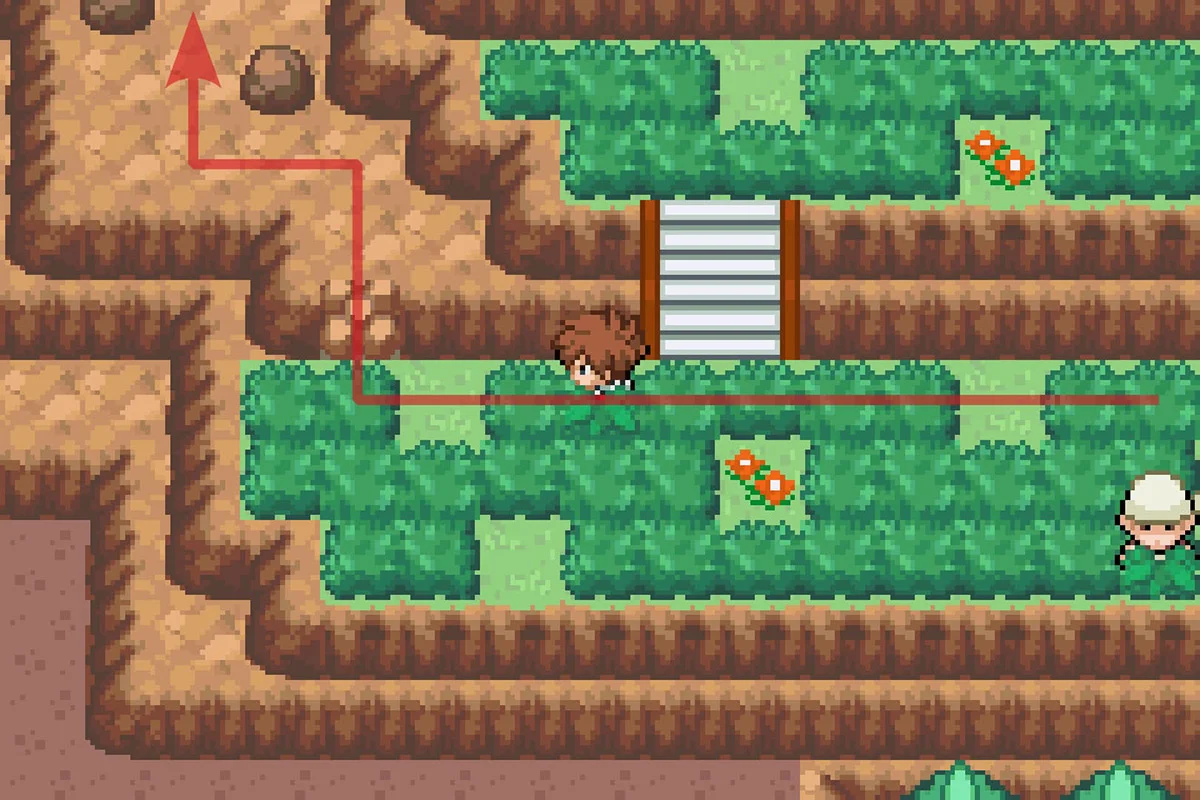 락클라임을 사용하여 벽 오르기 / 포켓몬 언바운드