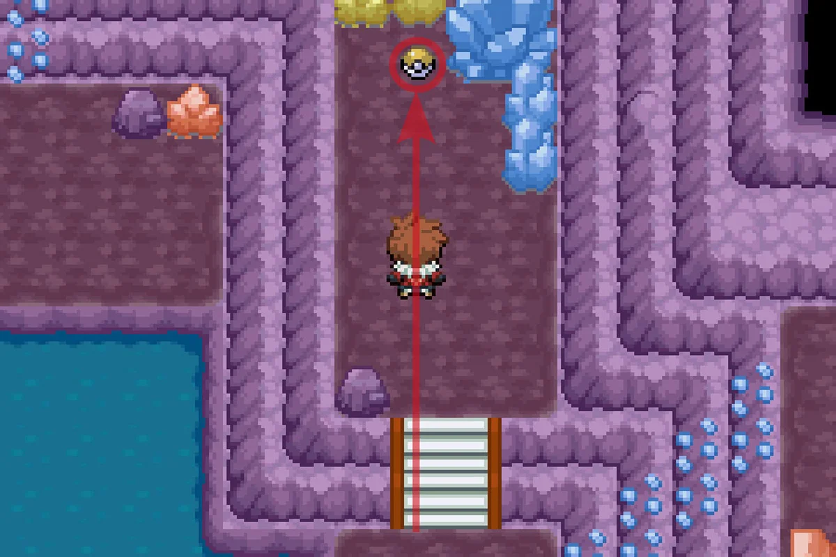 Finding the TM for Roar after climbing some stairs. / Pokémon Unbound