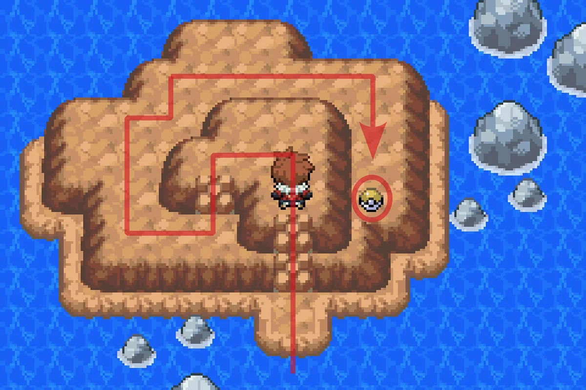 갈색 섬에서 기술머신 날개쉬기 발견. / Pokémon Unbound