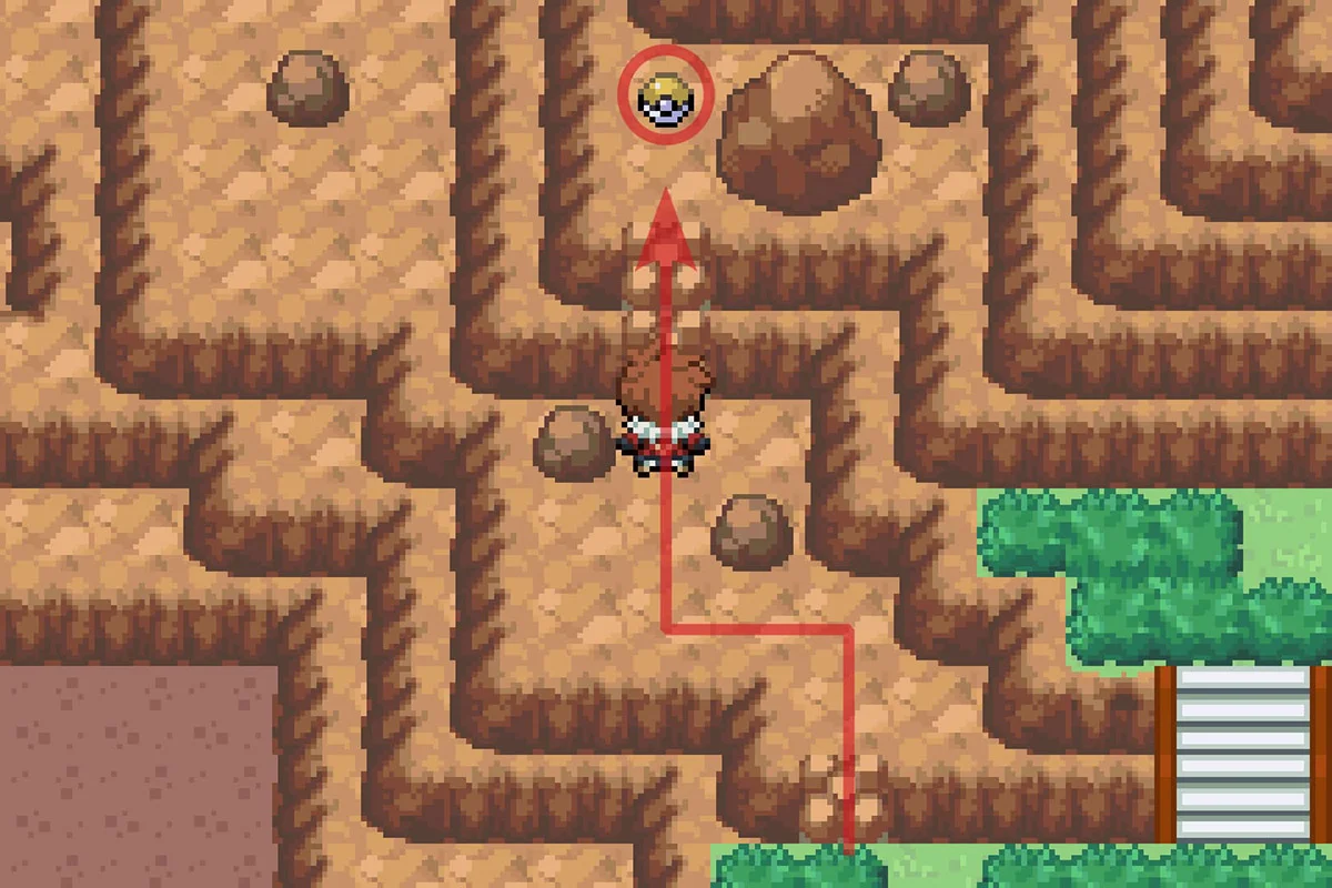 길 끝에서 기술머신 섀도크루 발견 / 포켓몬 언바운드