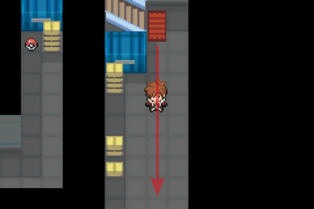 남쪽 길을 따라가는 모습. / Pokémon Unbound