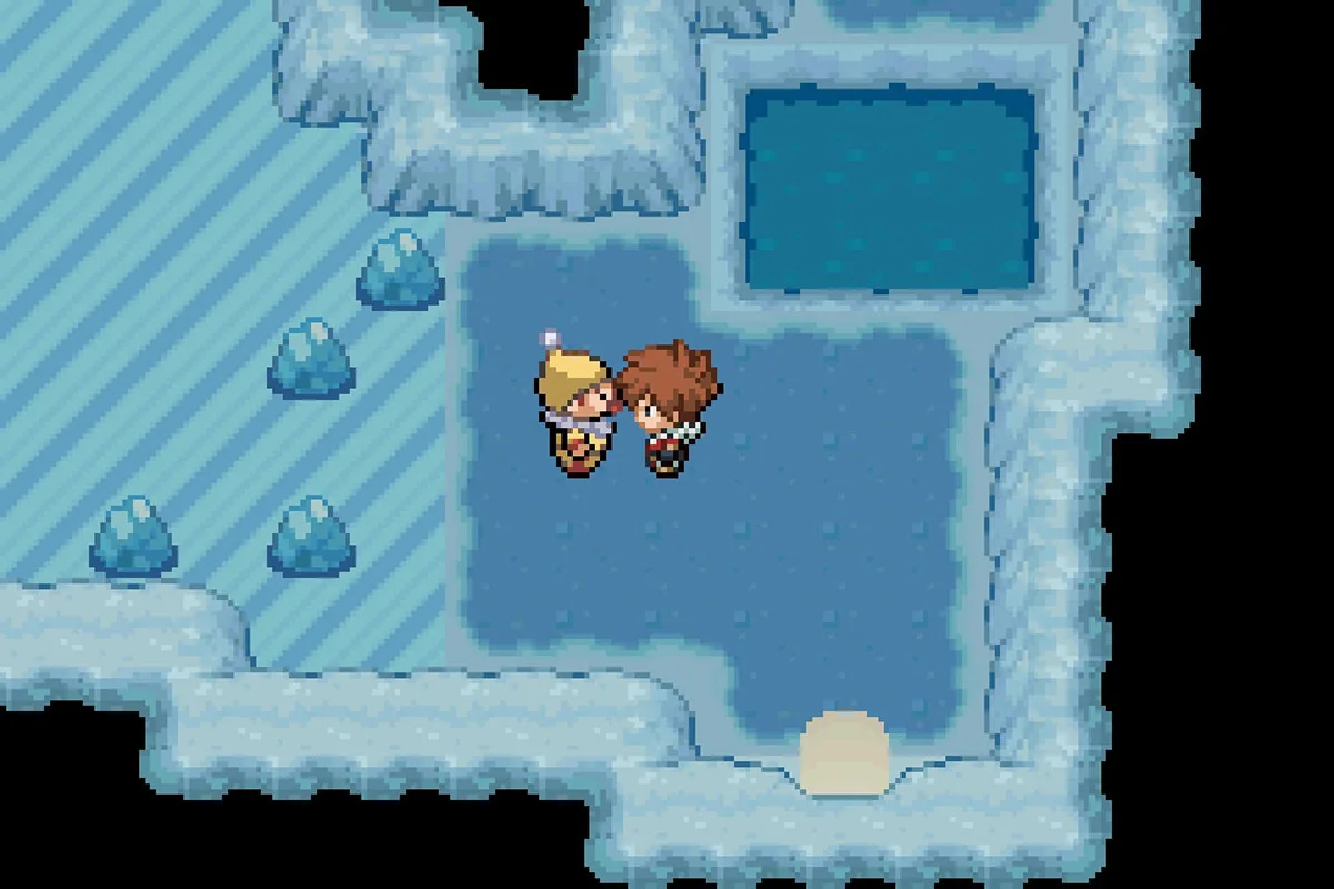 Speaking with the clown to get the TM for Hail. / Pokémon Unbound