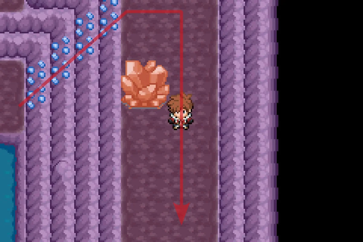 벽을 오르고 남쪽으로 이동 / 포켓몬 언바운드