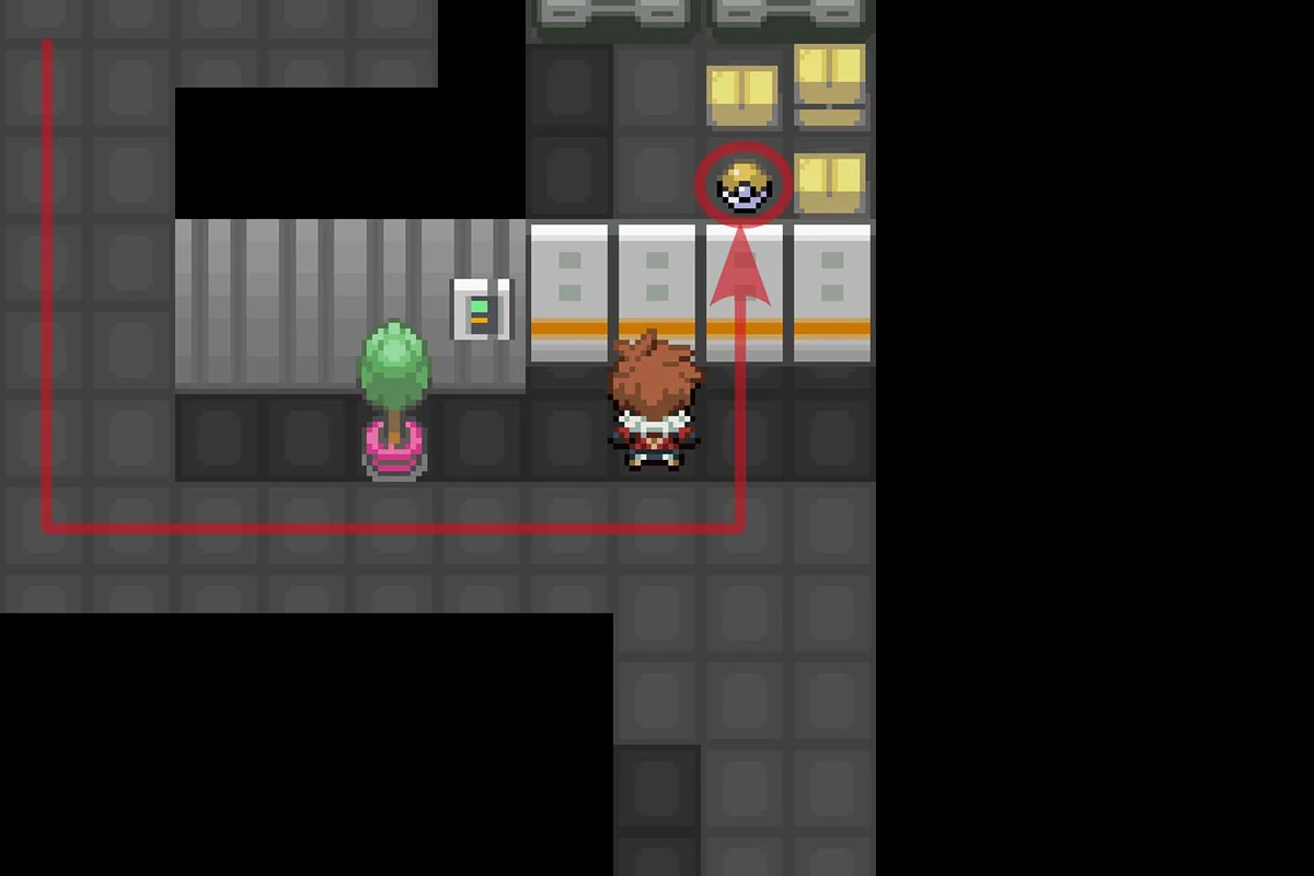 잠긴 문 뒤 트집 TM을 찾는 모습. / Pokémon Unbound